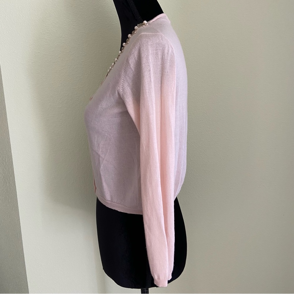 Christian Dior Cashmere Embellished Crystals and Pearls Neck Cardigan - Picture 6 of 13